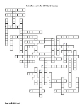Ancient Rome and the Rise of Christianity Crossword for ...