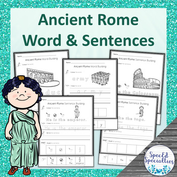Preview of Ancient Rome scrambled sentences and building words