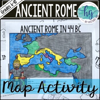 Preview of Ancient Rome to 44 BCE Map Activity (Print and Digital)