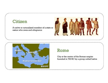 Preview of Ancient Rome visual vocabulary