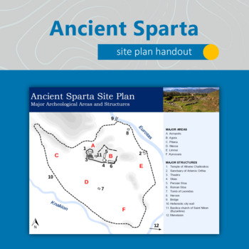 Preview of Ancient Sparta Site Plan Map Printable Handout