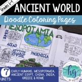 Ancient World Beginning of Unit Coloring and Doodle Pages 