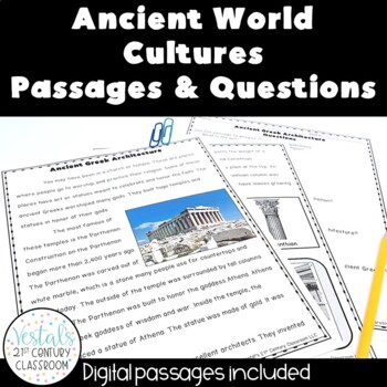 Preview of Ancient World Cultures Passages and Questions {Digital & PDF Included}