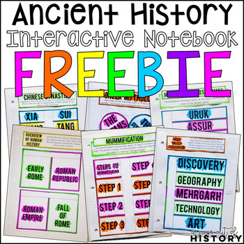 Preview of Ancient World History Interactive Notebook and Graphic Organizers Freebie