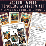 Ancient World History Timeline Review Activity Kit: 4 Game