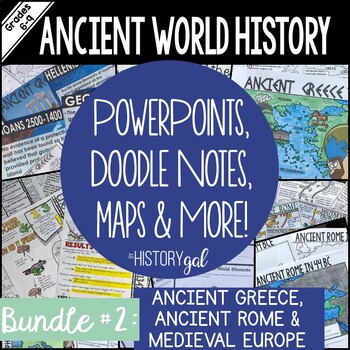 Preview of Ancient World History Unit Lessons Bundle #2 Ancient Greece - Medieval Europe