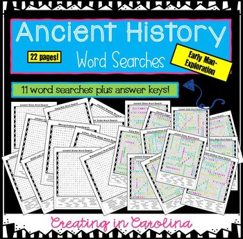 Preview of Ancient World History Word Search BUNDLE- No Prep!