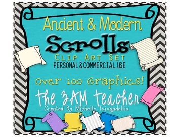 Preview of Ancient and Modern Scrolls: Clip Art Collection