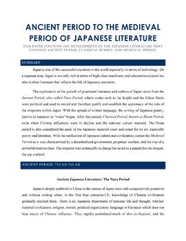 Preview of Ancient to Medieval Period of Japanese Literature (Lecture Notes and PPT)
