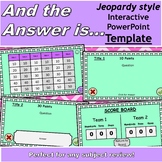 And The Answer Is...? Review Game Template {WITH Score Board}