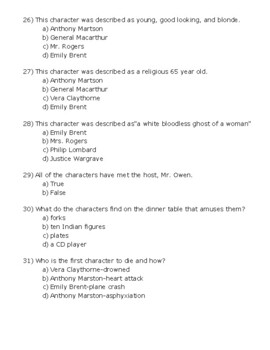 And Then There Were None Quiz (chapters 1-4) by NOT2cool4school