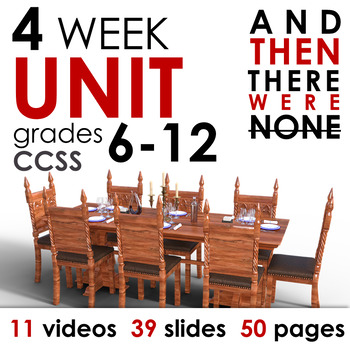Preview of And Then There Were None FOUR WEEK UNIT for Grades 6-12! CCSS-Aligned!