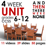 And Then There Were None FOUR WEEK UNIT for Grades 6-12! C
