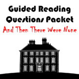 And Then There Were None Guided Reading Packet
