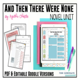 And Then There Were None Novel Study (Agatha Christie) | DIGITAL