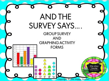 Preview of And the Survey Says.... Cooperative Survey and Graphing Activity