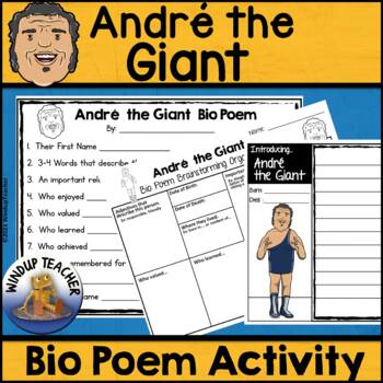 Preview of André the Giant Biography Poem Activity and Writing Paper