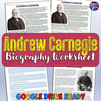 Preview of Andrew Carnegie Biography Worksheet