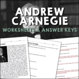 Andrew Carnegie Gilded Age Reading Worksheets and Answer Keys