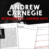 Andrew Carnegie Industrial Revolution Reading Worksheets a