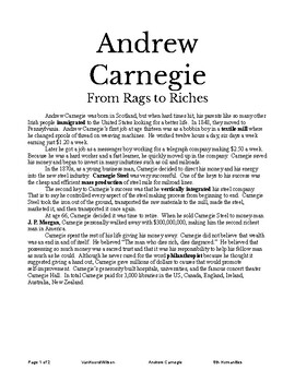 Preview of Andrew Carnegie reading