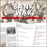 Andrew Jackson Bank War Age of Jackson Reading Worksheets 