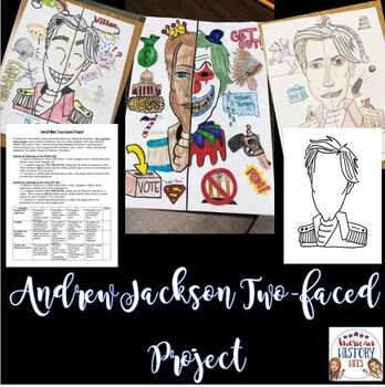 Preview of Andrew Jackson Hero or Villain Two-Face Activity!