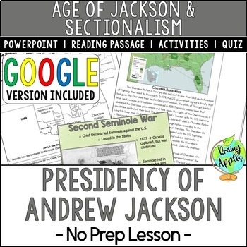 Preview of Andrew Jackson Lesson - Indian Removal Act - Trail of Tears - Reading Activity