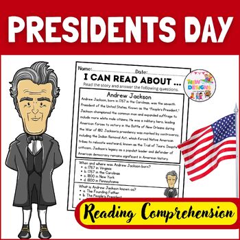 Preview of Andrew Jackson / Reading and Comprehension / Presidents day