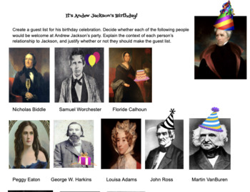 Preview of Andrew Jackson's Birthday Party