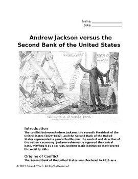 Preview of Andrew Jackson versus the Second Bank of the United States