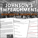 Andrew Johnson's Impeachment Reconstruction Reading Worksh