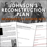 Andrew Johnson's Reconstruction Plan Reading Worksheets an