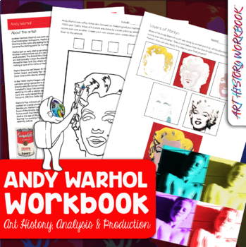 Preview of Andy Warhol Art History Workbook- Biography & Art Activity Unit Middle School