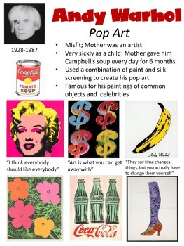 andy warhol famous pop art paintings
