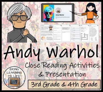 Preview of Andy Warhol Close Reading Comprehension Activity | 3rd Grade & 4th Grade