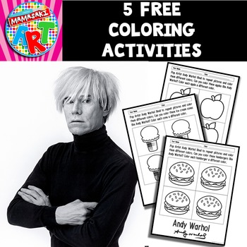 Preview of Andy Warhol Coloring Sheets