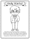 Andy Warhol | Famous Artist Coloring Page Activity | Art H