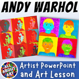 Andy Warhol PowerPoint and Art Project - Pop Art Portrait 