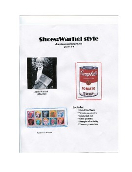 Preview of ANDY WARHOL art lesson