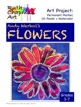 Preview of Andy Warhol's Flowers: Pop Art Lesson for Grades 3-7