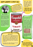 Andy Warhol's Soup Can Pop Art Poster Set for Art Classroo