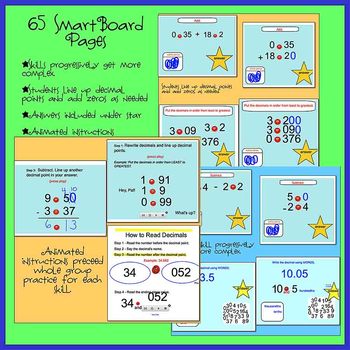 Preview of Andy the Decimal SmartBoard Activities - Teaching Students Decimal Place Value