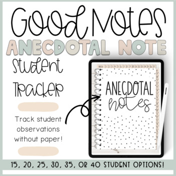 Preview of Anecdotal Notes and Student Observation Tracker l Goodnotes and Notability
