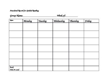 Anecdotal Record for Guided Reading by Tonya Kinser | TPT