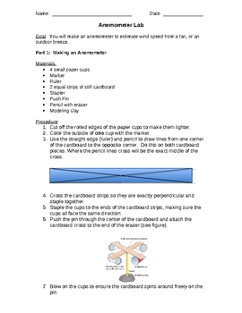 Preview of Anemometer Lab