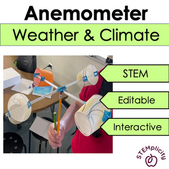Preview of Anemometer STEM 4.0 Hands-On Challenge Earth's Patterns Weather and Climate