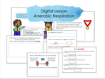 Preview of Anerobic respiration Google classroom Lesson and Activities