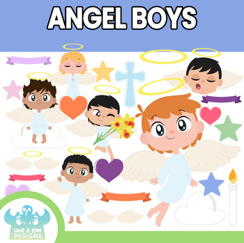 Angel Clipart - Boys (Lime and Kiwi Designs) by Lime and Kiwi Designs