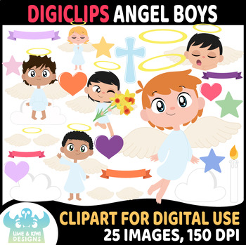 Angel Boys DigiClips, Movable Digital Pieces, Digital Moveable Images ...